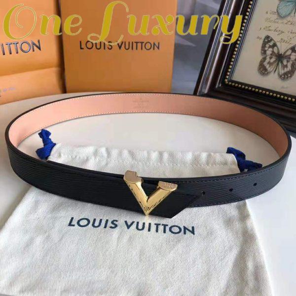 Replica Louis Vuitton LV Unisex Essential V 30mm Belt in Epi Calf Leather-Black 2