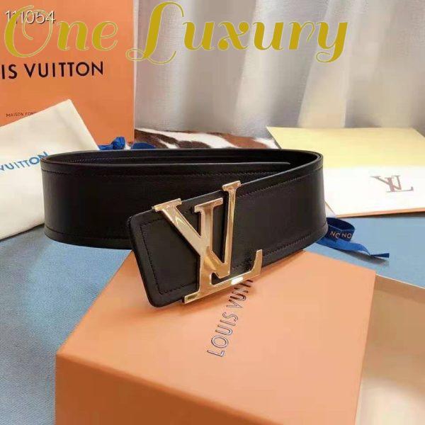 Replica Louis Vuitton LV Unisex LV Iconic 55mm Belt Black Calf Box Leather 5