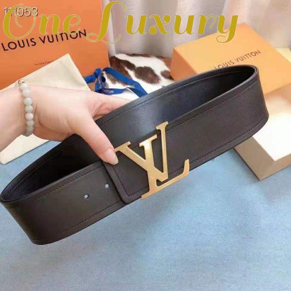 Replica Louis Vuitton LV Unisex LV Iconic 55mm Belt Black Calf Box Leather 8