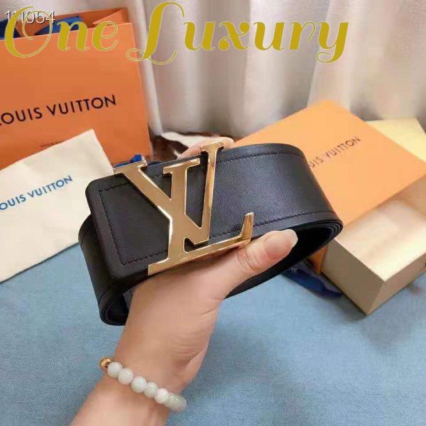 Replica Louis Vuitton LV Unisex LV Iconic 55mm Belt Black Calf Box Leather 11