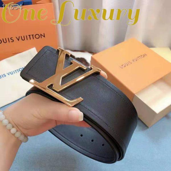 Replica Louis Vuitton LV Unisex LV Iconic 55mm Belt Black Calf Box Leather 12