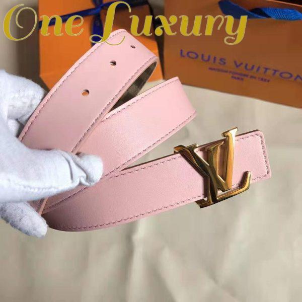 Replica Louis Vuitton LV Unisex LV Initiales 30mm Reversible Belt in Damier Canvas-Pink 5
