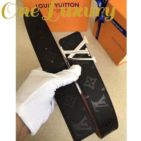 Replica Louis Vuitton LV Unisex LV Pyramide 40mm Reversible Buckle Belt-Black 6