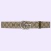 Replica Gucci GG Unisex Marmont Reversible Belt Grey Black Supreme Canvas 3.8 CM Width 13