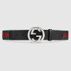 Replica Gucci GG Unisex Thin Belt with Interlocking G Buckle 2 cm Width 13