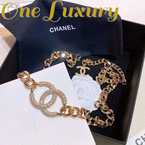 Replica Chanel Women Belt Metal & Strass Gold & Crystal 3