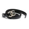 Replica Chanel Women Calfskin Gold-Tone Metal & Strass Belt-Black 11