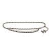 Replica Chanel Women Metal Glass Pearls Lambskin & Strass Belt-Black