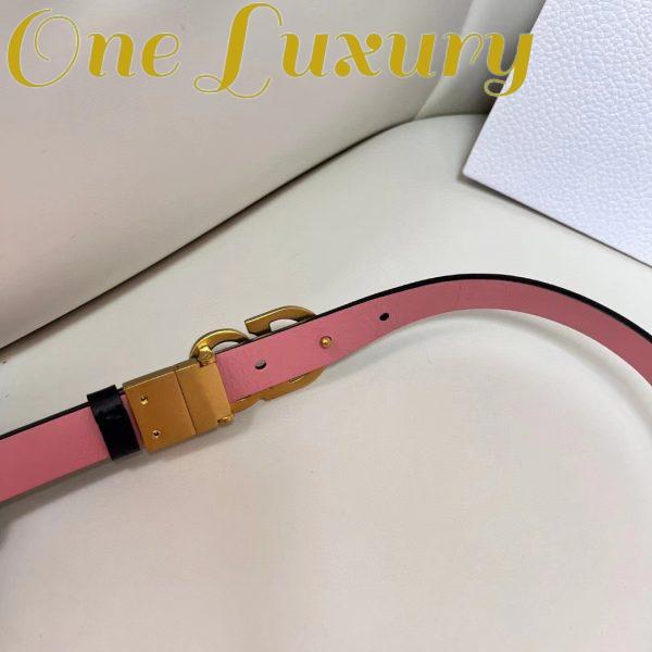Replica Dior CD Unisex 30 Montaigne Reversible Belt Black Ethereal Pink Smooth Calfskin 20 MM Width 10