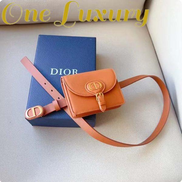 Replica Dior CD Women Dior Bobby Belt Removable Pouch Orange Smooth Calfskin 20 MM Width 7