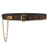 Replica Louis Vuitton LV Unisex Signature Chain 35mm Belt in Taurillon Leather with Embossed Monogram 9