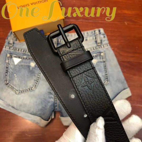 Replica Louis Vuitton LV Unisex Signature Chain 35mm Belt in Taurillon Leather with Embossed Monogram 3