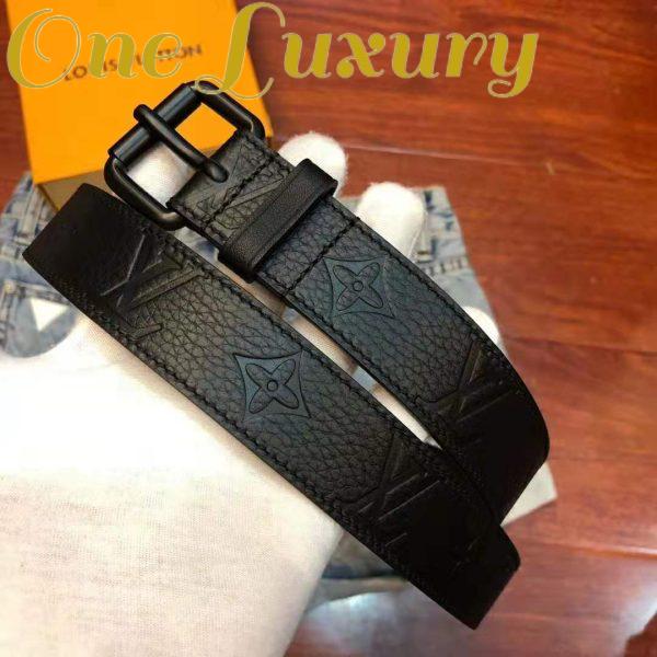 Replica Louis Vuitton LV Unisex Signature Chain 35mm Belt in Taurillon Leather with Embossed Monogram 6