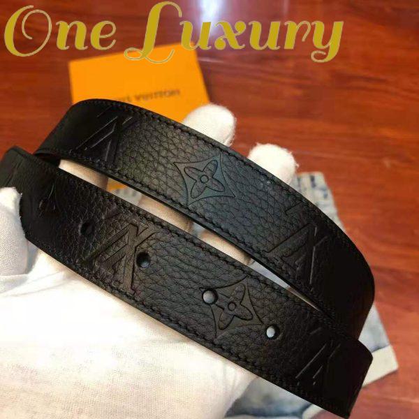 Replica Louis Vuitton LV Unisex Signature Chain 35mm Belt in Taurillon Leather with Embossed Monogram 7