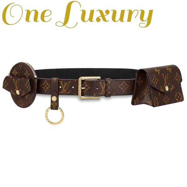 Replica Louis Vuitton LV Unisex Daily Multi Pocket 30mm Belt-Brown