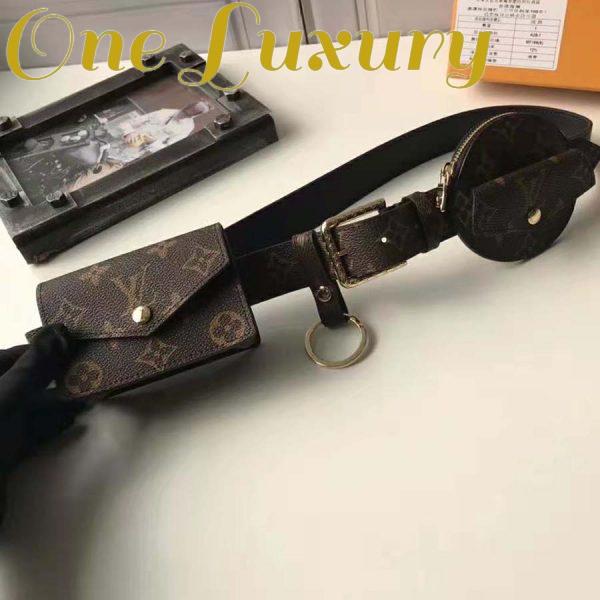 Replica Louis Vuitton LV Unisex Daily Multi Pocket 30mm Belt-Brown 5