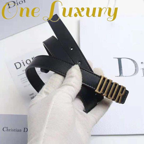 Replica Dior Women D-Fence Belt Black Smooth Calfskin 30 MM 5