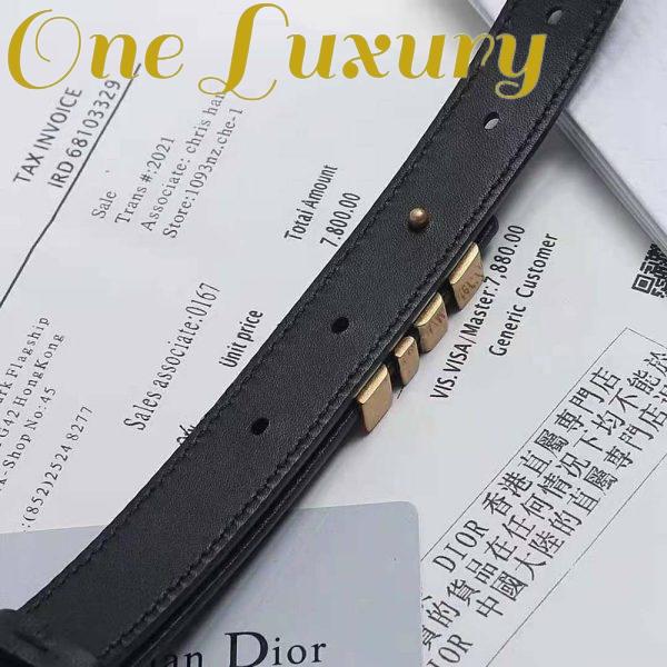 Replica Dior Women D-Fence Belt Black Smooth Calfskin 30 MM 8