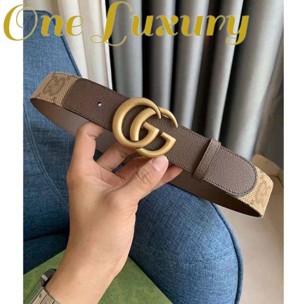 Replica Gucci Unisex Jumbo GG Canvas Marmont Wide Belt Double G Buckle 4 cm Width 3