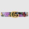 Replica Gucci Women Ken Scott Print GG Marmont Belt Double G Buckle 4 cm Width 13