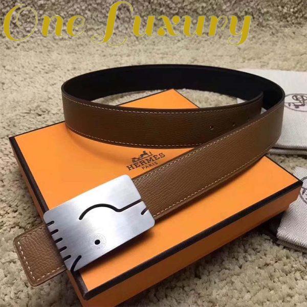 Replica Hermes Men A Cheval Belt Buckle & Reversible Leather Strap 32 mm 3