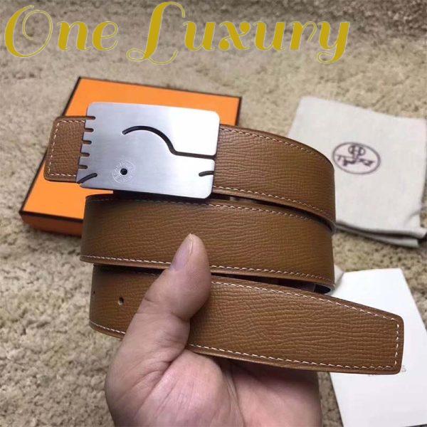Replica Hermes Men A Cheval Belt Buckle & Reversible Leather Strap 32 mm 7