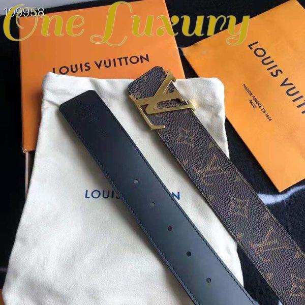 Replica Louis Vuitton Unisex LV Initiales 40mm Reversible Belt Monogram Canvas-Brown 7