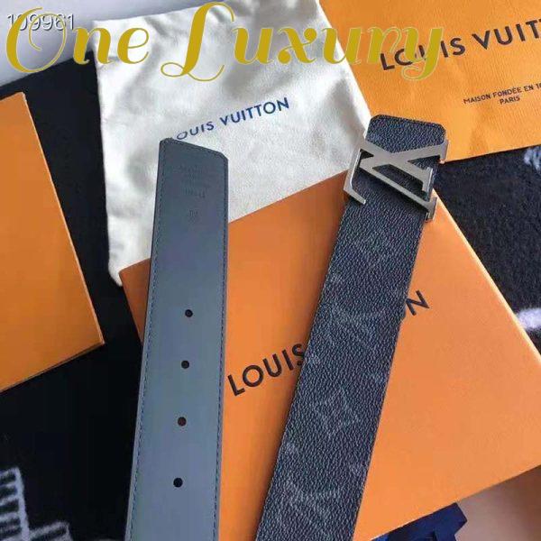 Replica Louis Vuitton Unisex LV Initiales 40mm Reversible Belt Monogram Eclipse Canvas-Grey 8