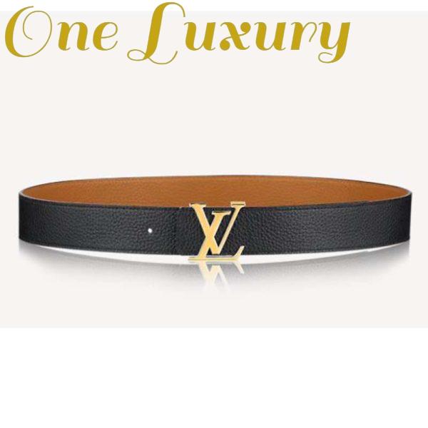 Replica Louis Vuitton Unisex LV Initiales 40mm Reversible Belt Taurillon Leather-Black