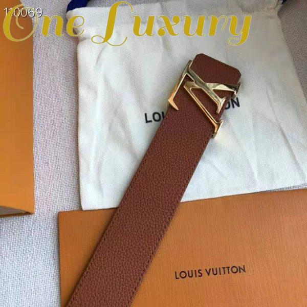 Replica Louis Vuitton Unisex LV Initiales 40mm Reversible Belt Taurillon Leather-Black 5