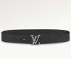 Replica Louis Vuitton Unisex LV Pont Neuf 35mm Belt Anthracite Gray Ombre Calf Leather 15