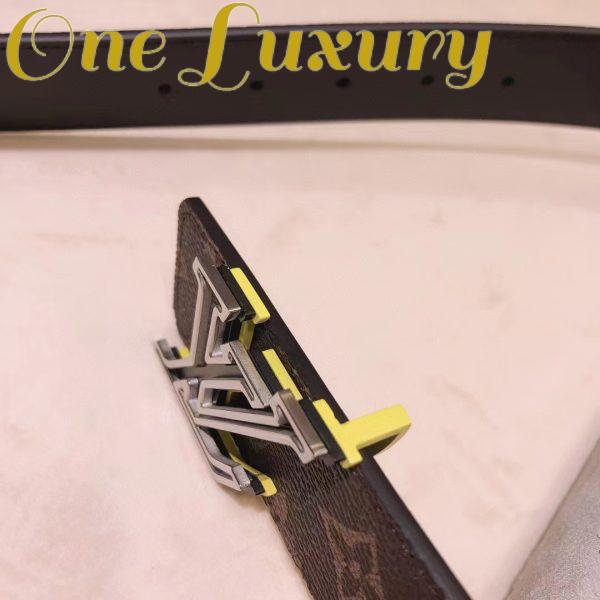 Replica Louis Vuitton Unisex LV Speed 40mm Reversible Belt Yellow Monogram Coated Canvas Leather 10