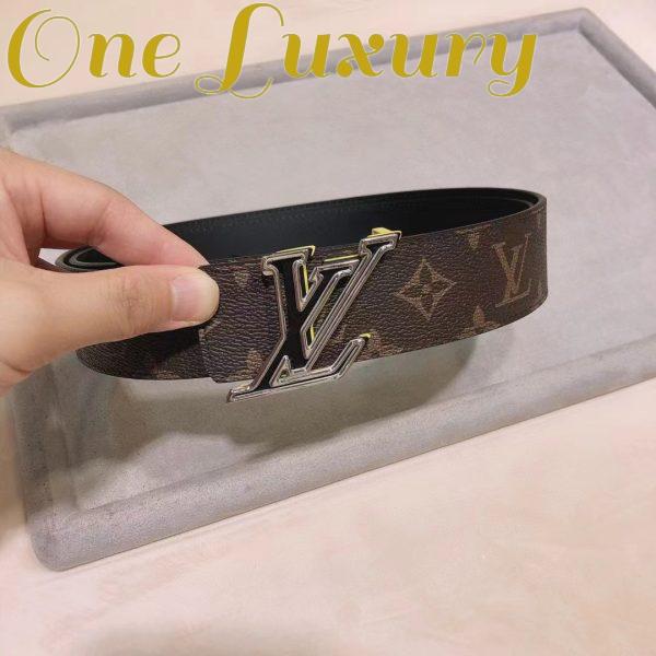 Replica Louis Vuitton Unisex LV Speed 40mm Reversible Belt Yellow Monogram Coated Canvas Leather 11
