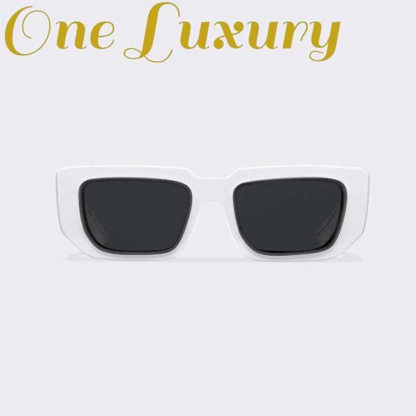 Replica Prada Women Symbole Sunglasses with Traditional Prada Triangle Logo-White 2