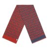 Replica Gucci Men GG Jacquard Pattern Knit Scarf with Fringe 4