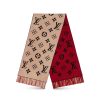 Replica Louis Vuitton LV Women Logo Mania Duo Monogram Wool and Silk Scarf-Sandy
