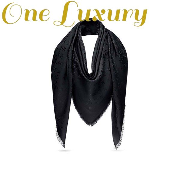 Replica Louis Vuitton LV Unisex Monogram Shawl Scarf in Silk and Wool