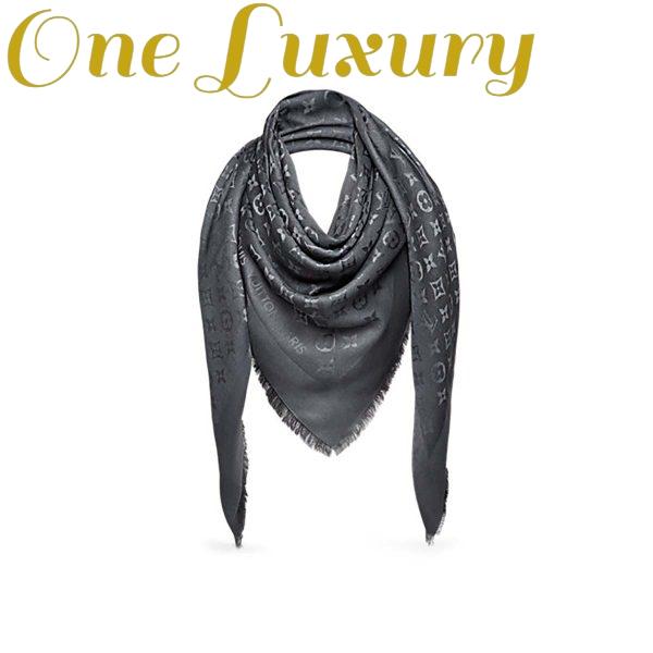 Replica Louis Vuitton LV Unisex Monogram Shawl Scarf in Silk and Wool 3