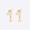 Replica Dior Women Tribales Earrings Gold-Finish Metal with White Resin Pearls 9