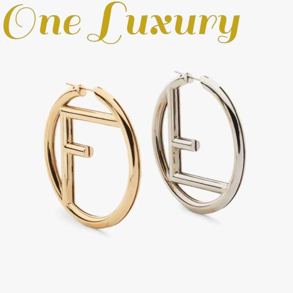 Replica Fendi Women F Is Fendi Earrings Gold and Palladium Earrings 2