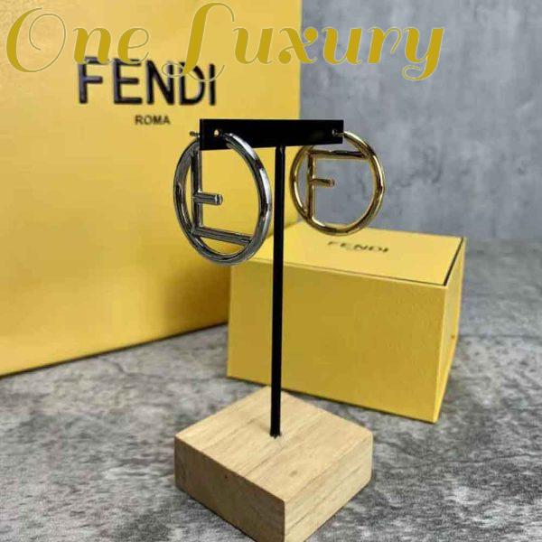 Replica Fendi Women F Is Fendi Earrings Gold and Palladium Earrings 3
