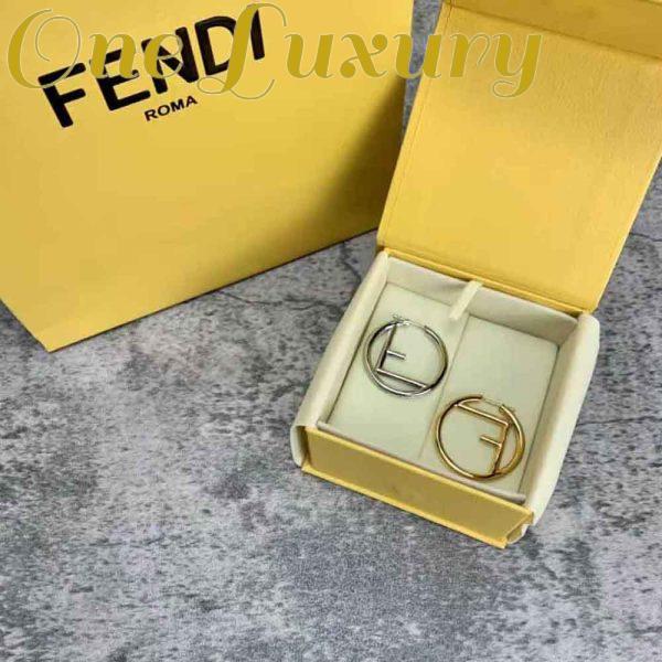 Replica Fendi Women F Is Fendi Earrings Gold and Palladium Earrings 5
