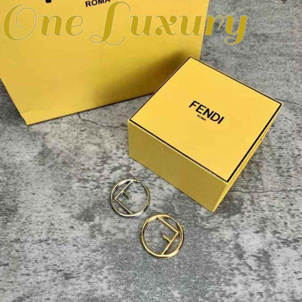 Replica Fendi Women F Is Fendi Earrings Gold and Palladium Earrings 8