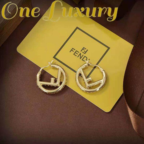 Replica Fendi Women Hoop Earrings with F is Fendi Motif 4