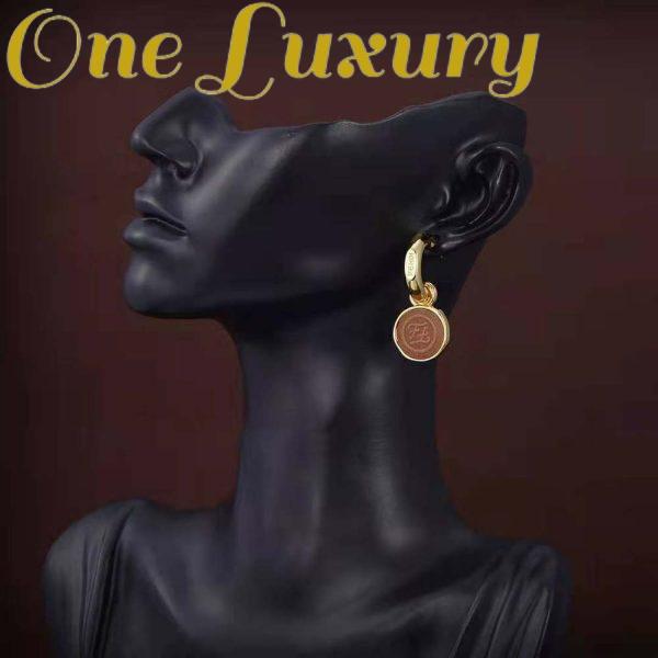 Replica Fendi Women Karligraphy Earrings Gold-Colored 8