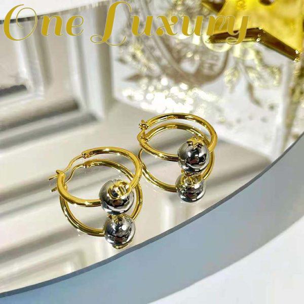 Replica Dior Women Petit CD Earrings Gold-Finish and Palladium-Finish Metal 5
