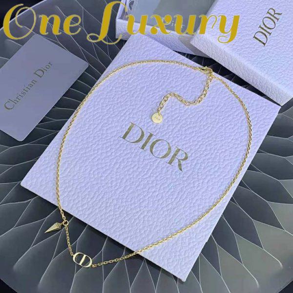 Replica Dior Women Petit CD Necklace Gold-Finish Metal 3