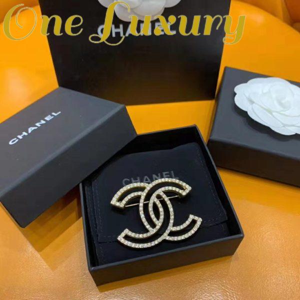 Replica Chanel Women Brooch in Metal & Diamantés-Gold 3