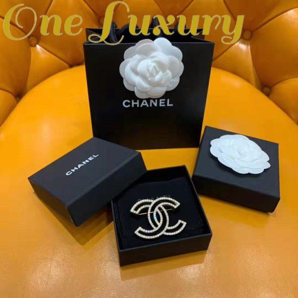 Replica Chanel Women Brooch in Metal & Diamantés-Gold 4