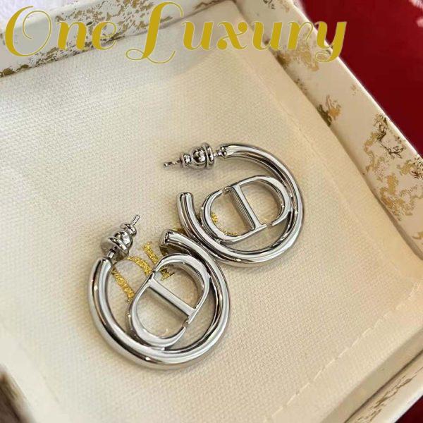 Replica Dior Women 30 Montaigne Earrings Silver-Finish Metal 7